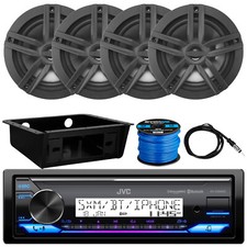 JVC KD-X38MBS Receiver, 4 x 6.5" Speakers, Dash Kit, Antenna, Speaker Wire