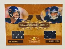2007 Donruss Classics Combos Walter Payton Jim McMahon 2/250 Dual Jersey Patch