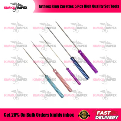 Arthrex Ring Curettes 5 Pcs High Quality Set Tools Surgery Instruments