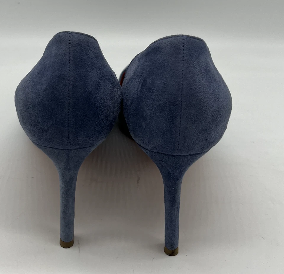 Bomba plataforma oculta punta cerrada gamuza azul Santoni talla 37,5 Foto 4 de 4