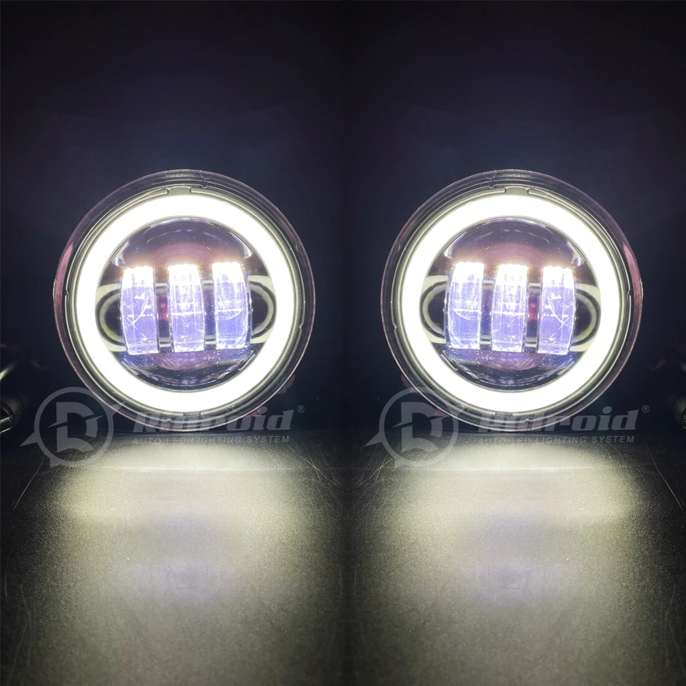 Faro LED RGB de 7 pulgadas para motocicleta + luz de paso de 4,5" para Harley Electra Glide Foto 3 de 4