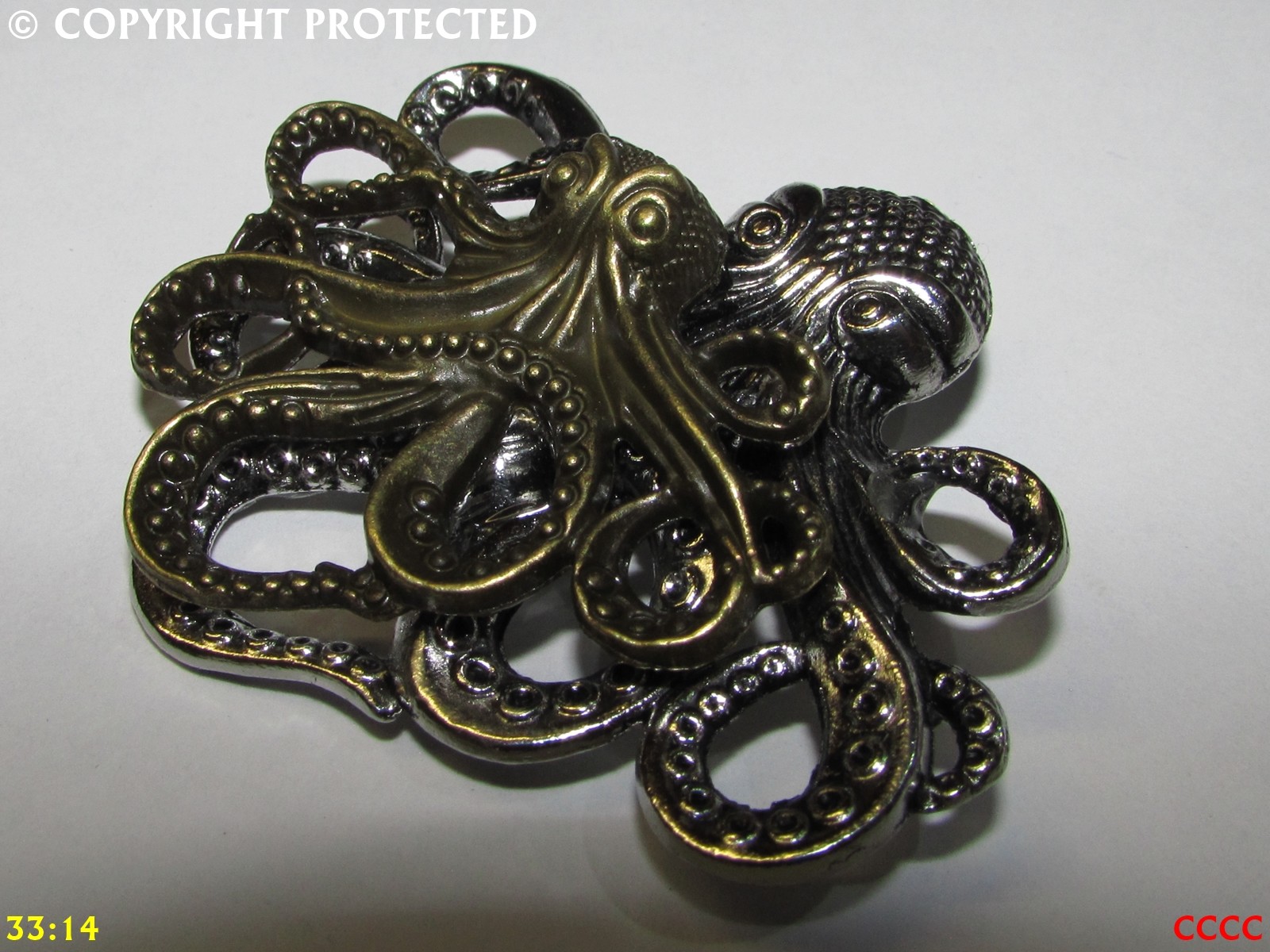 Steampunk Brooch Badge Pin Silver Owl Wings Guinea Pig Hamster