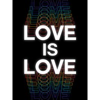 Liebe Ist Liebe Regenbogen Retro GroßEr Druck 46X61 Cm
