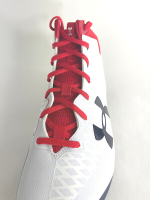 Under Armour Nitro Select Football Cleats 3019904-102 Size 16 White Blue Red Under Armour Nitro Select Football Cleats White Blue Red  main image 3