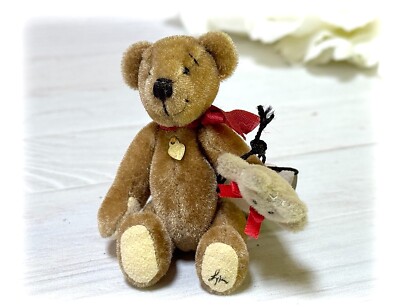 Ganz Cottage Collectibles Miniature Arnold Bear Signed Artist Linda Kunz NOS  3''