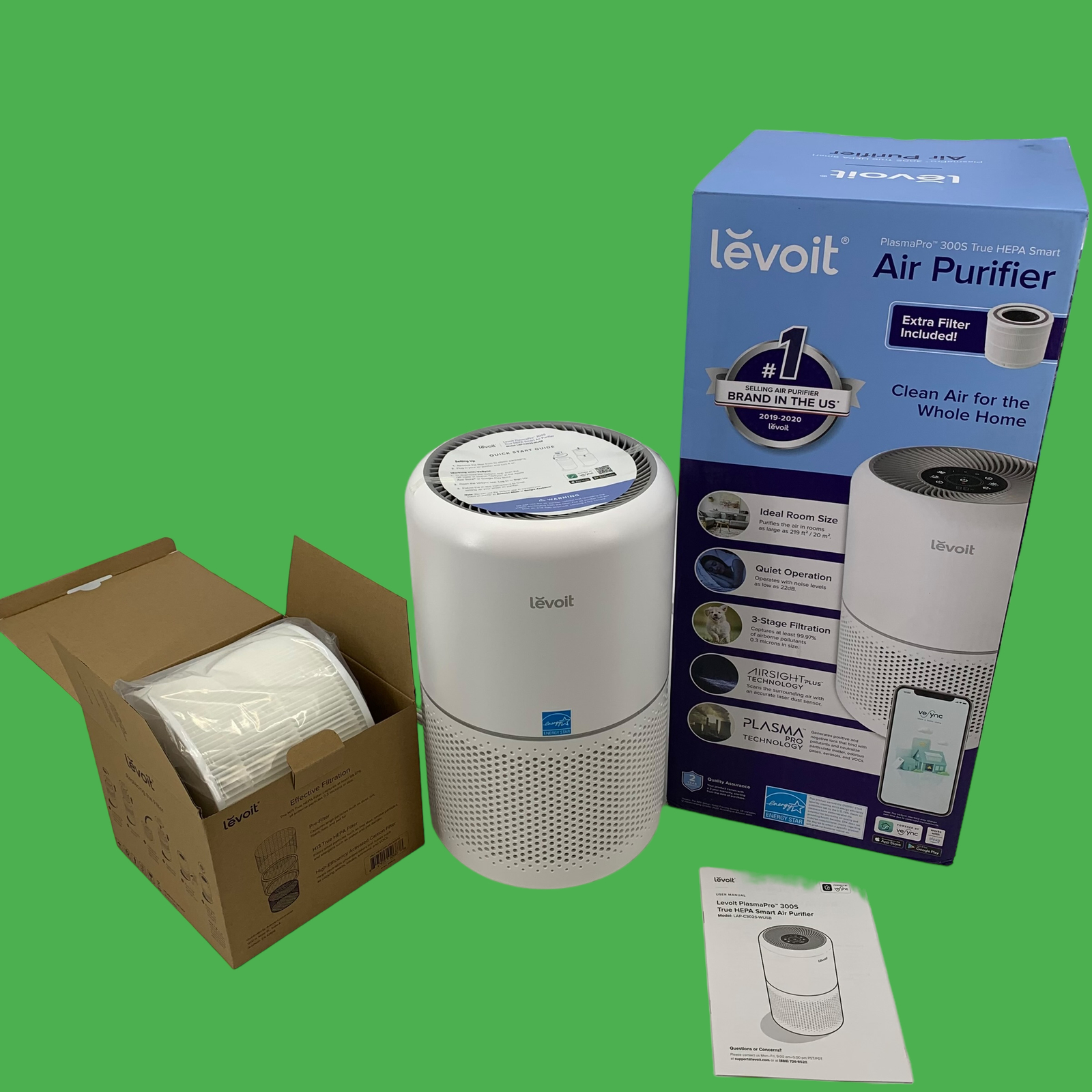 Levoit PlasmaPro 300S True HEPA Smart Air Purifier with Filter 