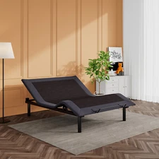 Ergonomic Full Adjustable Bed Base with Upgraded Motors &Wireless Remote Control