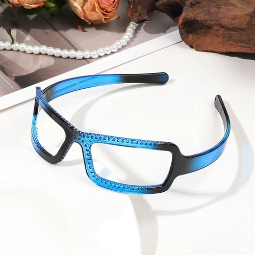 Sunglasses Frame Shape Hair Hoop Plastic Hairband with Non-Slip Teeth Vintage - Picture 15 of 18