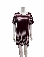 Express Women’s Size Medium short Sleeve Round Neck Striped Tunic Dress