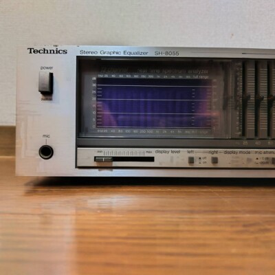 Technics Sh-8055 Vintage Graphic Equalizer EQ Silver 12 Band Technics Sh-8055 Vintage Graphic Equalizer EQ Silver 12 Band