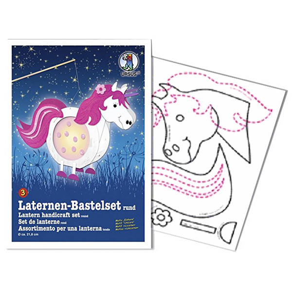 Ursus Laternen Bastelset Einhorn Unicorn Zuglaterne Sankt Martin Lichterfest-image