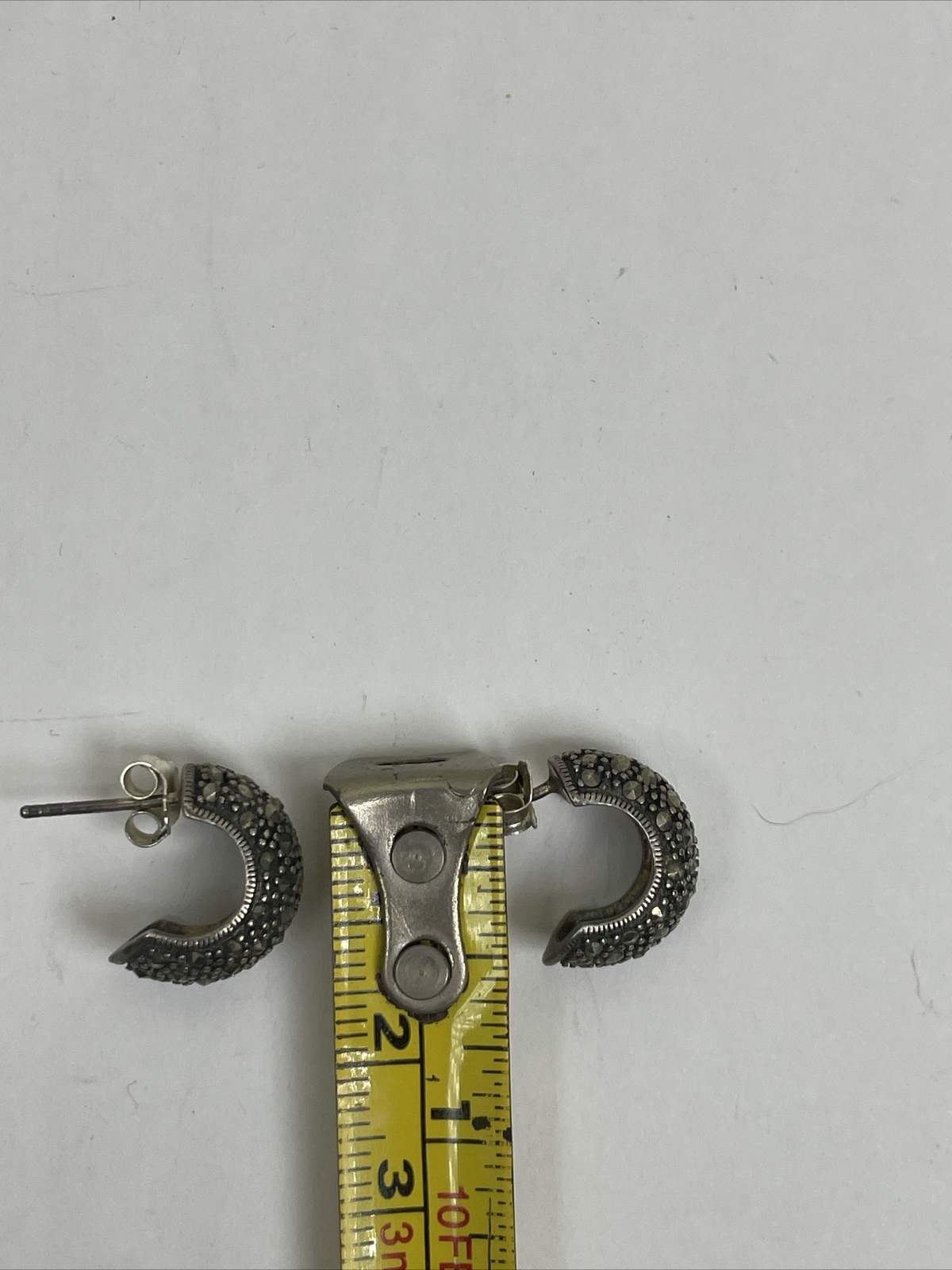 Signed 925 Vintage Solid Elbow Shape Sterling Sil… - image 4