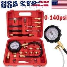 0-140PS Fuel Injection Pressure Tester Kit Fuel Pressure Gauge Gasoline Gas Set