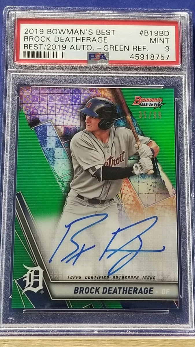 その他 Brock Deatherage Bowman Chrome Rc Auto 2019 Bowman Chrome Orange Brock Deatherage Autograph RC 18/25 BGS