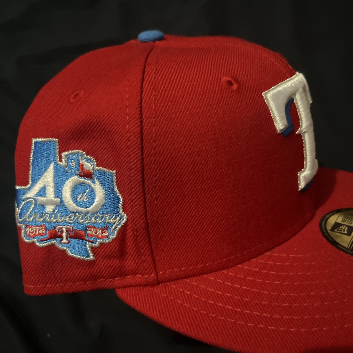 New Era Fitted Hat 7 1/4 Texas Rangers Blue Brims | eBay