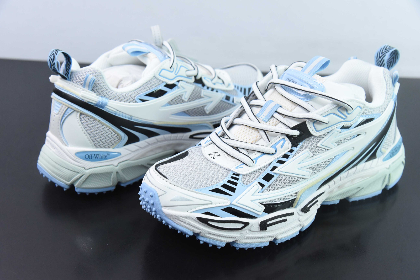 SAOLA Sneakers unisex Off Arrow bianche Be Right Back bianco azzurro