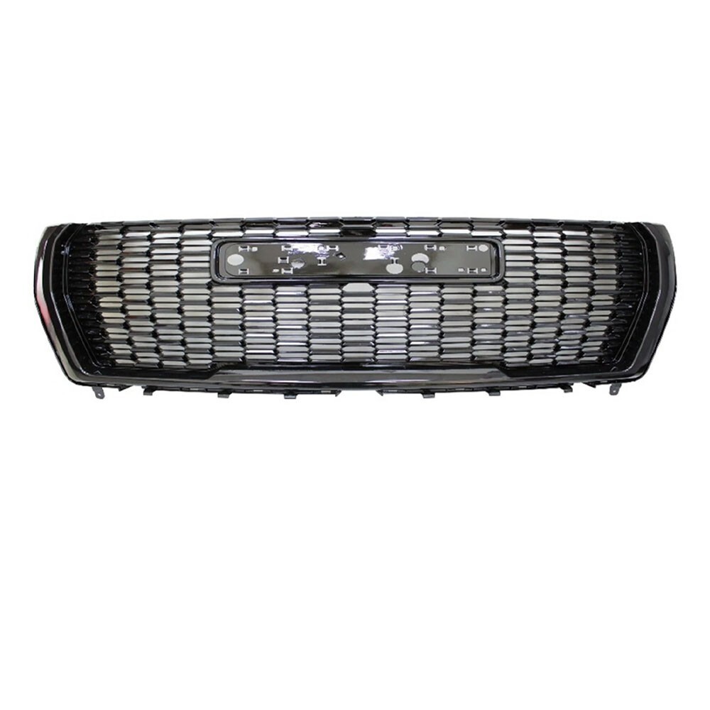 Fits For 2021+ GMC Yukon 5th SUV D Look Front Bumper Grille Grill Glossy Black