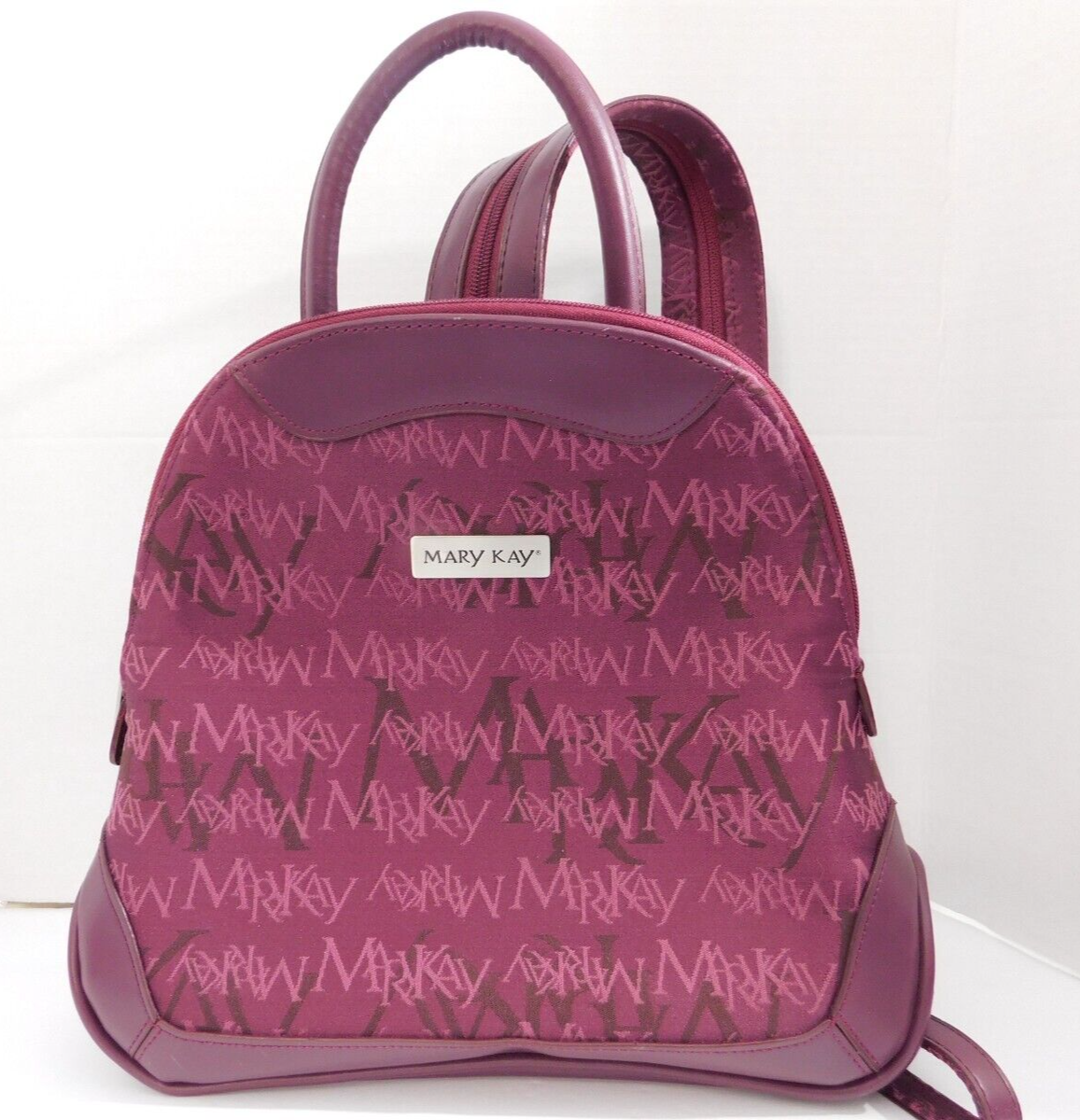 Mary Kay Backpack Purse Maroon Travel Tote W/ Zippered Pockets + Wallet Mary Kay Backpack Purse Maroon Travel Tote Limited Edition  main image 3