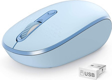 Portable Wireless Mouse, 2.4GHz Silent with USB Receiver, Optical USB Mouse