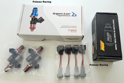 New ID1050X fuel Injectors  AEM 340lph pump for 2006-14 Subaru WRX 2.5 H4 turbo