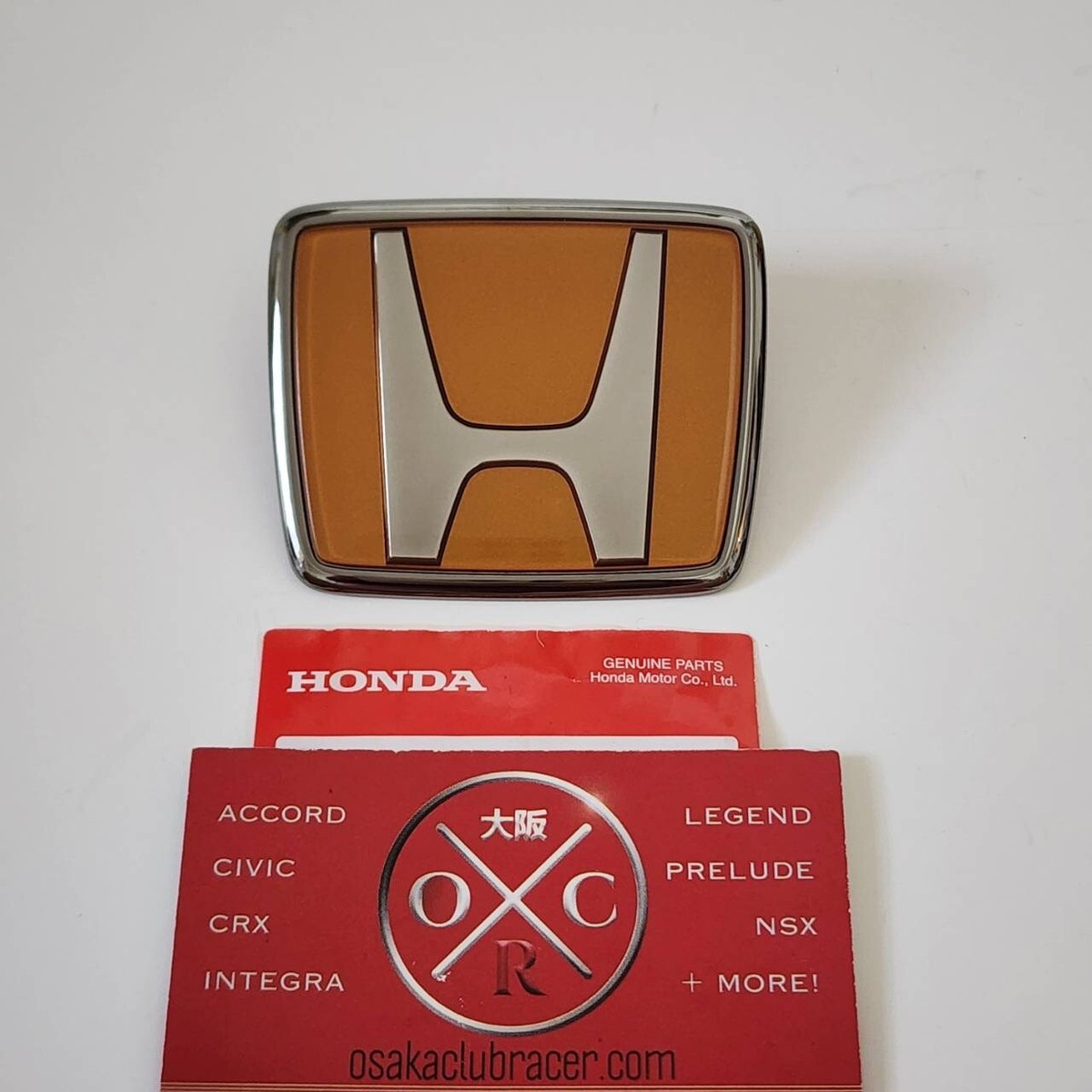 New OEM 91-01 Honda NSX JDM Front Bumper Emblem Badge Gunmetal