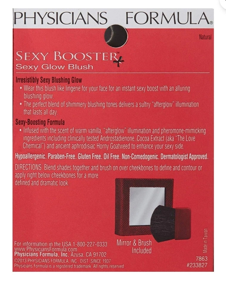 Physicians Formula Sexy Booster Brillo Rubor Aroma Seductor Natural 7863 * RARO * Foto 2 de 3