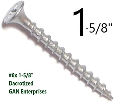 Phillips Bugle Head Coarse Thread Exterior wood/Deck Screws - Dacrotized 1" - 6"