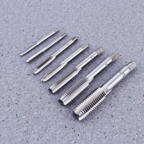  7 Pcs Thread Screw Tap Plug Drill Sink Wrench Die Bearing Steel Taps Hand Use - Picture 1 of 11