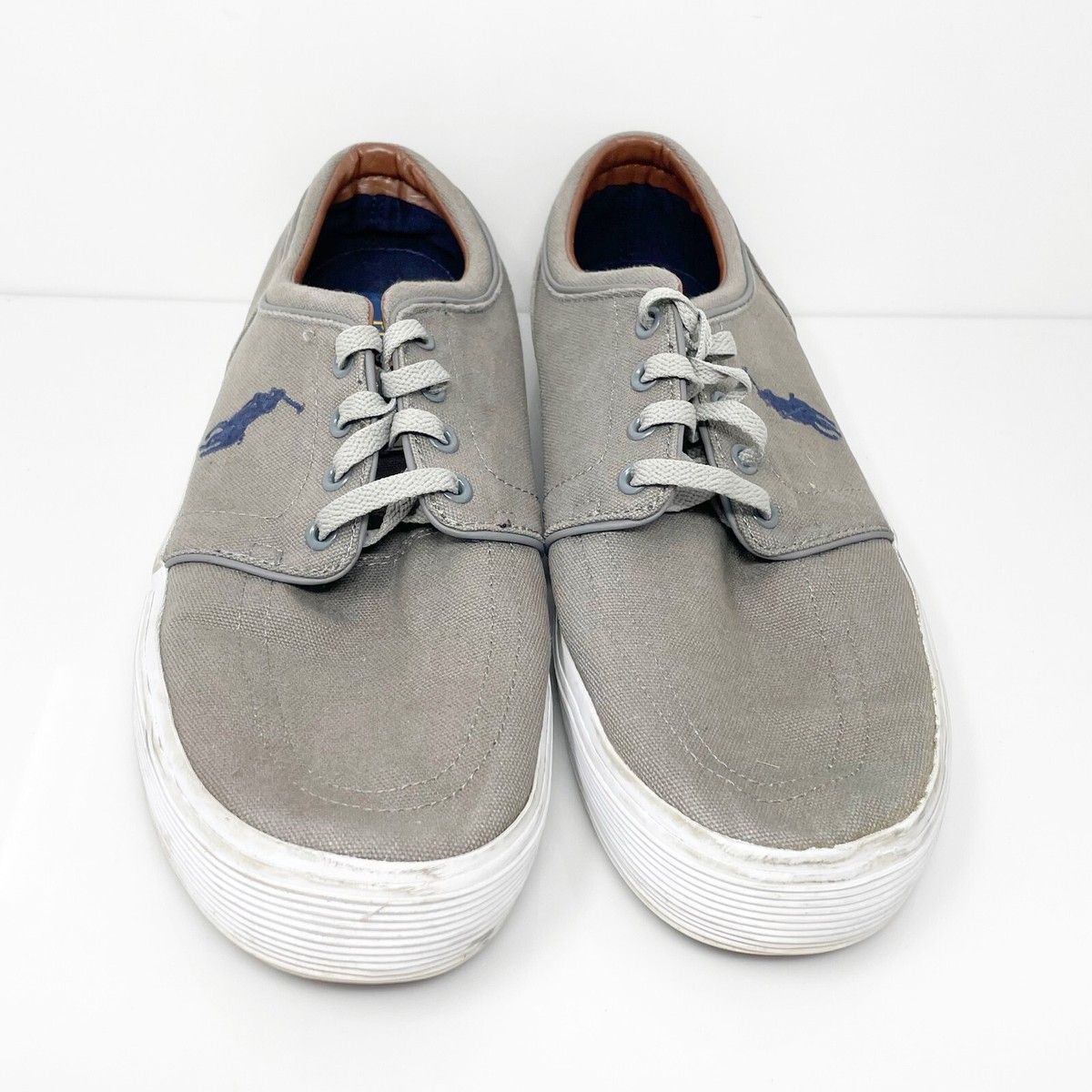 Polo Ralph Lauren Mens Faxon Low 01087 Gray Casual Shoes Sneakers