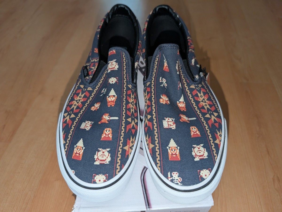 Vans x Nintendo Classic Slip-On Zelda Parisian Blue RARE Vintage