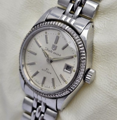 Vintage 1984 Citizen Automatic Womans Silver Watch W/daydate & Patina accents The Stone Age Antiques (Ajesh Jose) | Extremely collectible  main image 2