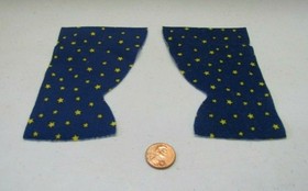 Lego Duplo BLUE CURTAINS w/ STARS PAIR REPLACEMENT from CIRCUS CARNIVAL SET 5593
