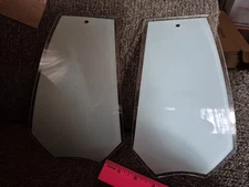 2 Vintage  Glass Panels 3 Way Touch Lamp Light Plain Clear Frosted White 