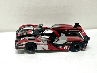 AFX Racemasters Mega G Audi R18 #8 Black Red Silver 22006 HO Slot Car As Is