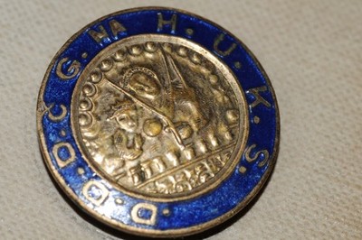 DD DC G. Wa H.U. K. S. Fraternal Organization Lapel Pin Gold Filled 1912 NOS Old