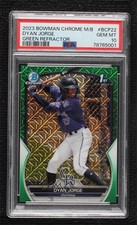2023 Bowman Mega Box Green Mojo Refractor 14/99 Dyan Jorge PSA 10 GEM MT 0mn9