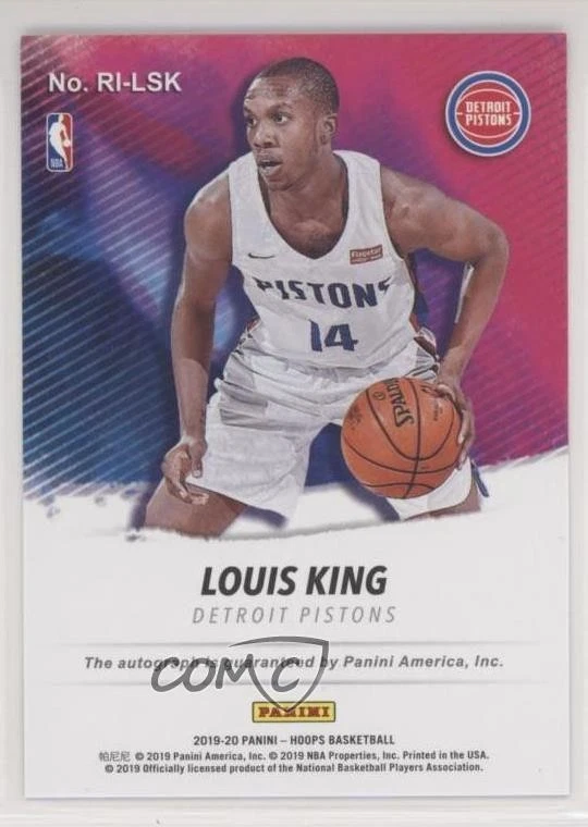 2019-20 Panini NBA Hoops Rookie Ink Louis King #RI-LSK Auto RC - Image 2 of 2