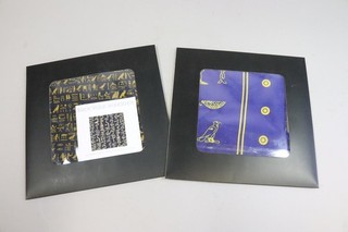 2x Seidenschal Ägyptische Hieroglyphen ungetragen (IB346)