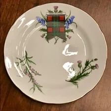 Adderley China 6" Scottish Tartan Clan MacIntosh Bread Plate