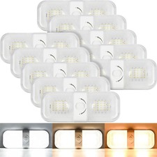 Retisee 10 Pcs RV Lights Interior 1700LM, 3 Color 12V RV LED Dome Lights Ceiling
