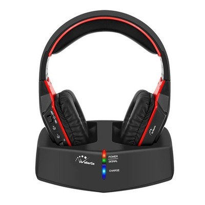 WallarGe Wireless Headphones for TV Watching with RF Transmitter Charging Doc...