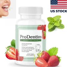 Probiotic Dental Probiotics Oral Care Chewing Tablets Fresh Breath Strawberry US
