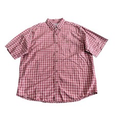 Carhartt Short Sleeve Plaid Shirt Men's Size XL Extra Large Red Button Down