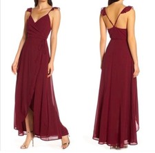 Lulu's Here’s to Us high low wrap dress size small