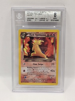 Pokemon Card Dark Typhlosion 10/105 Neo Destiny BGS 8 Near Mint Cosmos Holo ENG