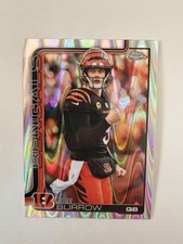 2025 Topps Chrome Joe Burrow RayWave Refractor #61 Cincinnati Bengals