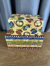Decorative Stacking Gift Boxes Set of 2 Coffee themed Nesting