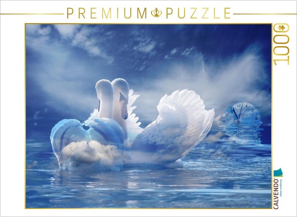 Calvendo Puzzle Swans In Love | 1000 Pieces, Finished Size 25.2 × 18.9 In (64 ×-image