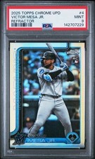 2025 Topps Chrome Update Series - Victor Mesa Jr. #USC4 Refractor (RC) PSA 9