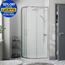 1200 x 800mm Left Hand Offset Quadrant Shower Enclosure Framed 8mm Safety Glass